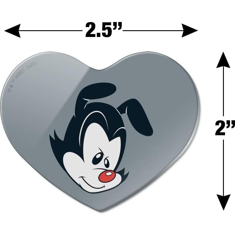 Imán Acrílico Corazón Animaniacs 6.4cm x 5.1cm