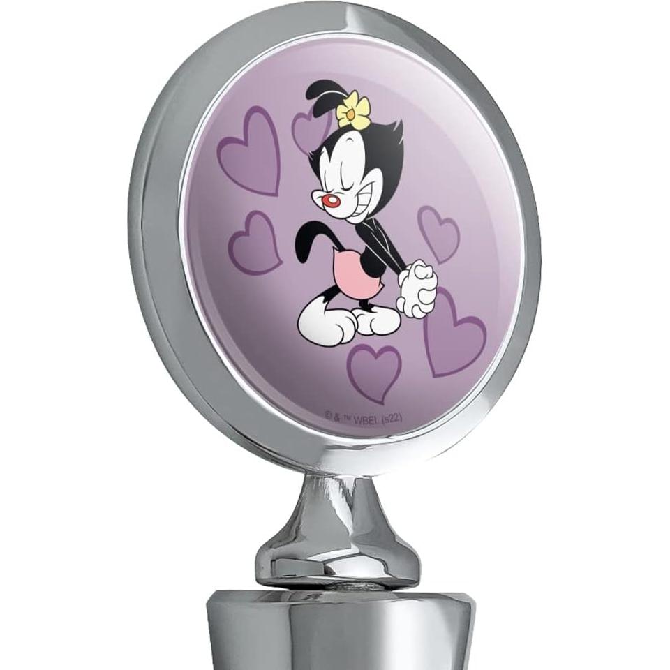 Tapón de Botella de Vino Animaniacs - Metal Cromado y Goma