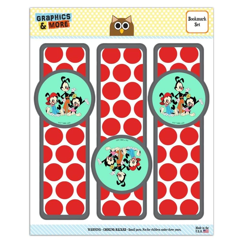 Conjunto de 3 Marcadores Laminados Animaniacs - 17 cm