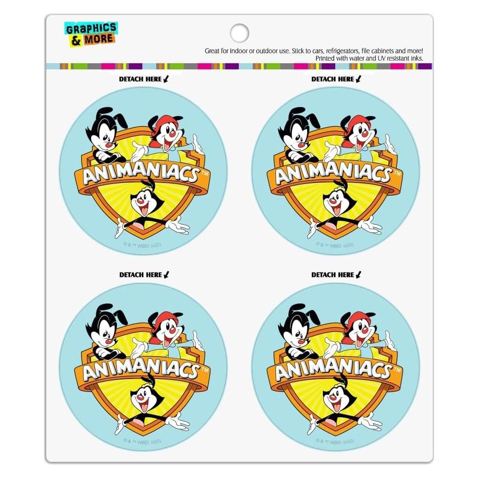 Conjunto de 4 Imanes de Vinilo Animaniacs 6.4cm