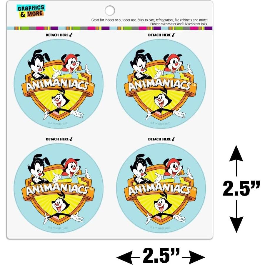 Conjunto de 4 Imanes de Vinilo Animaniacs 6.4cm