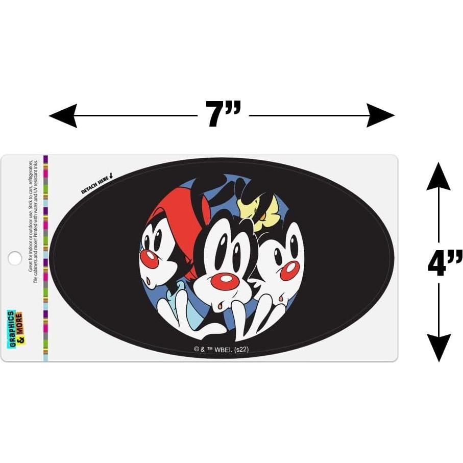 Imán Ovalado de Vinilo Animaniacs Graphics & More 17.8x10.2cm