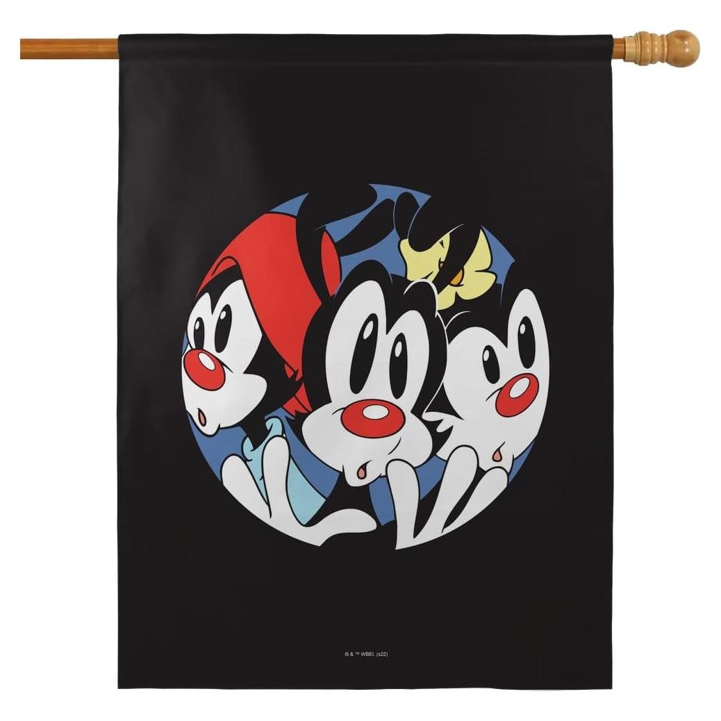 Bandera Exterior Doble Cara Animaniacs 76x102 cm - Poliester