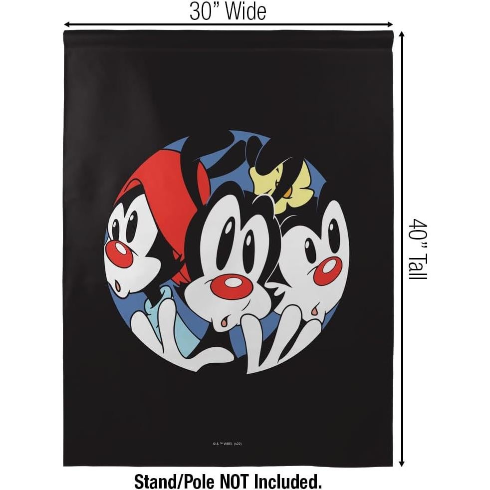 Bandera Exterior Doble Cara Animaniacs 76x102 cm - Poliester