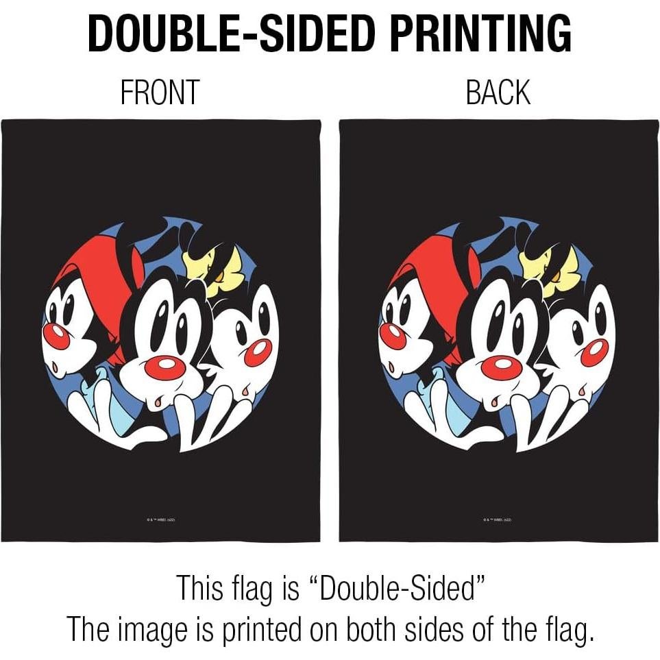 Bandera Exterior Doble Cara Animaniacs 76x102 cm - Poliester