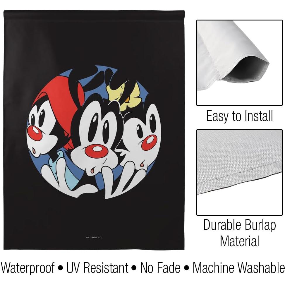 Bandera Exterior Doble Cara Animaniacs 76x102 cm - Poliester