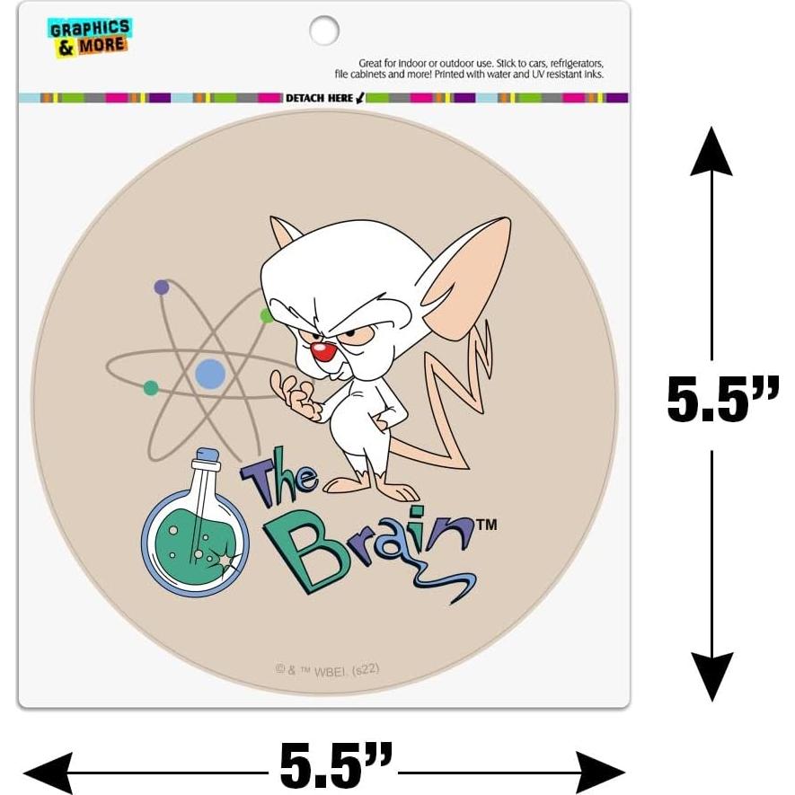 Imán de Vinilo Pinky y El Cerebro 14cm - Graphics and More