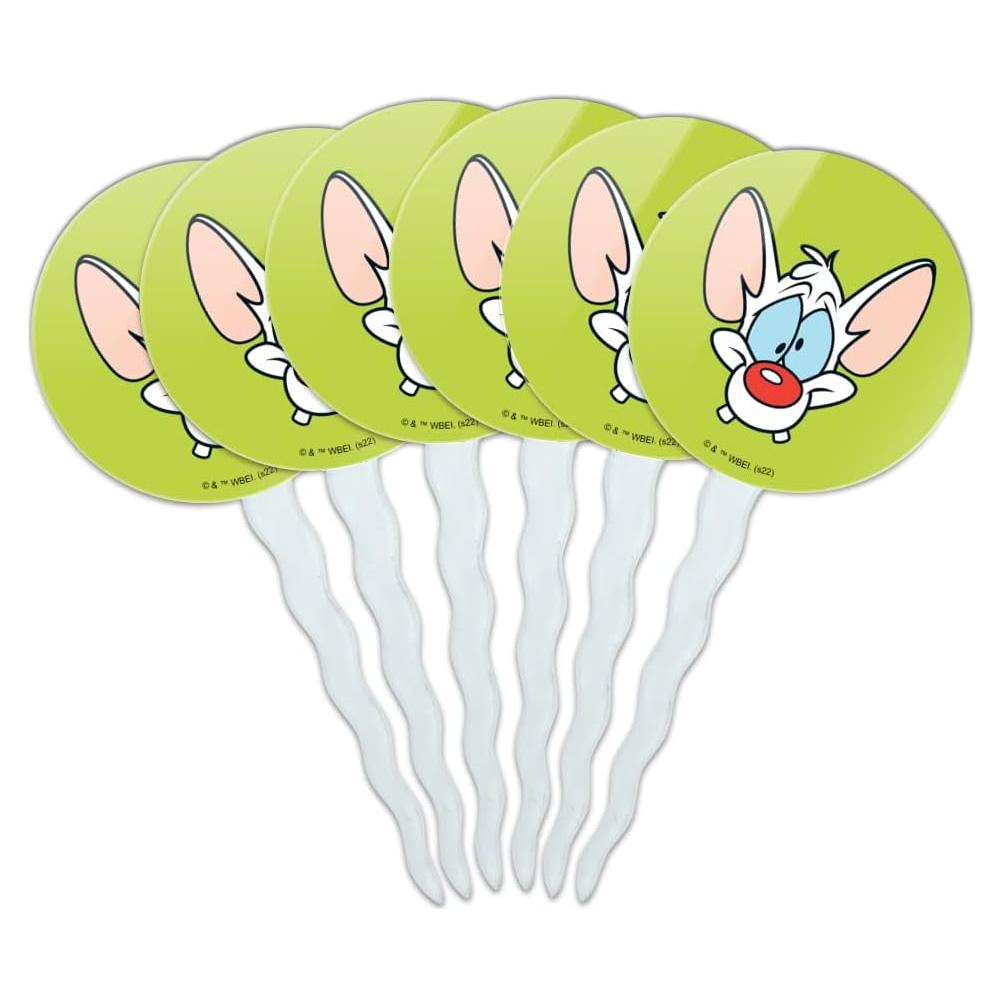 Set de 6 Toppers para Cupcakes Pinky y el Cerebro - Graphics & More