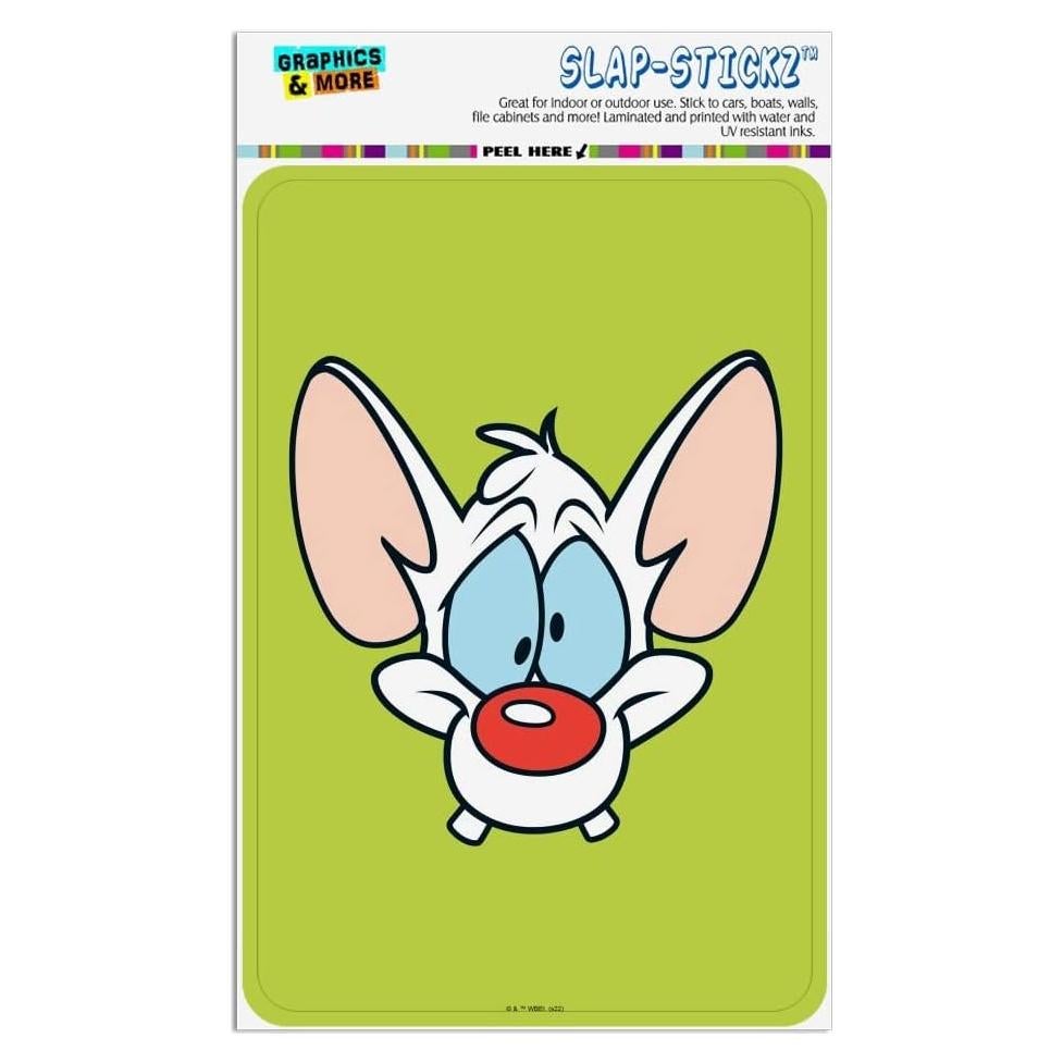 Adhesivo Decorativo Pinky y el Cerebro 15.24x10.16cm