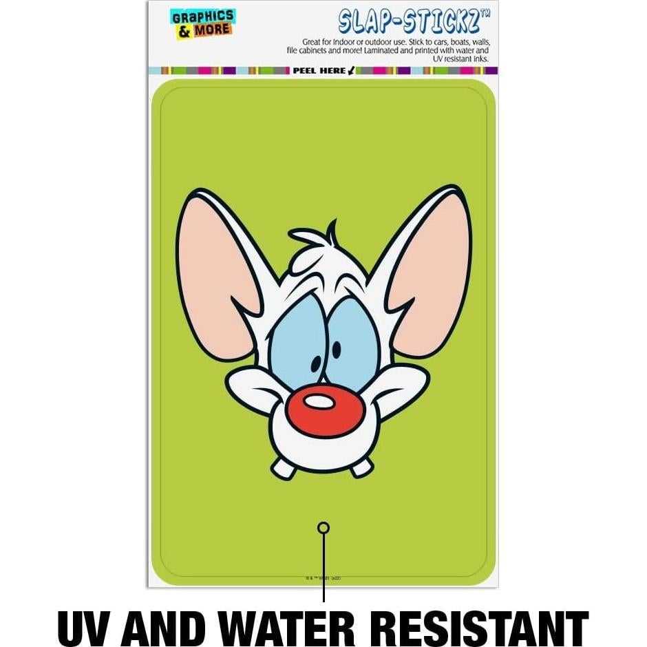 Adhesivo Decorativo Pinky y el Cerebro 15.24x10.16cm