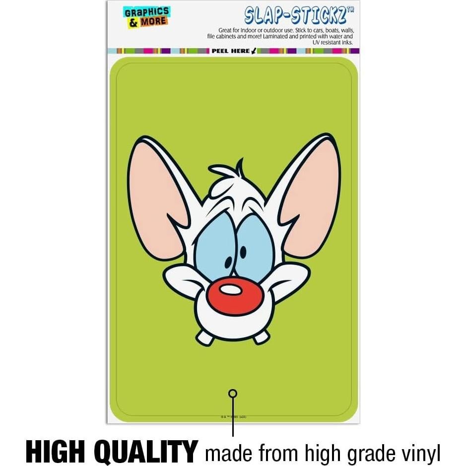 Adhesivo Decorativo Pinky y el Cerebro 15.24x10.16cm