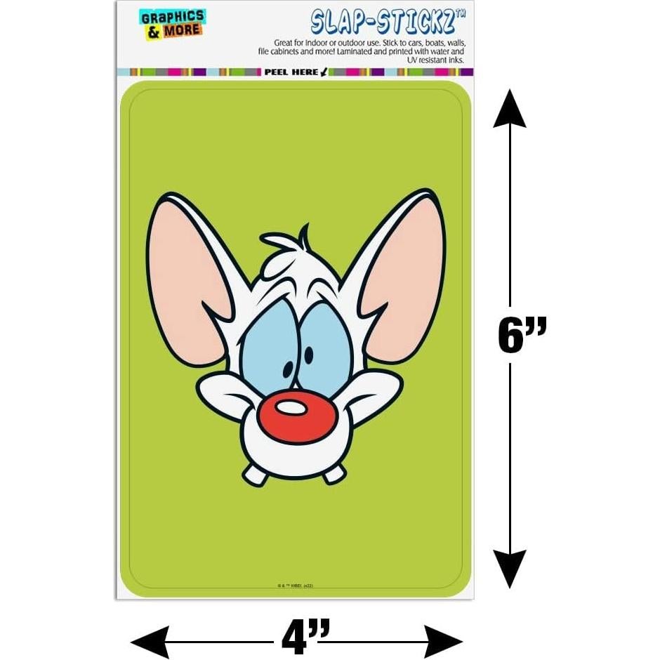 Adhesivo Decorativo Pinky y el Cerebro 15.24x10.16cm