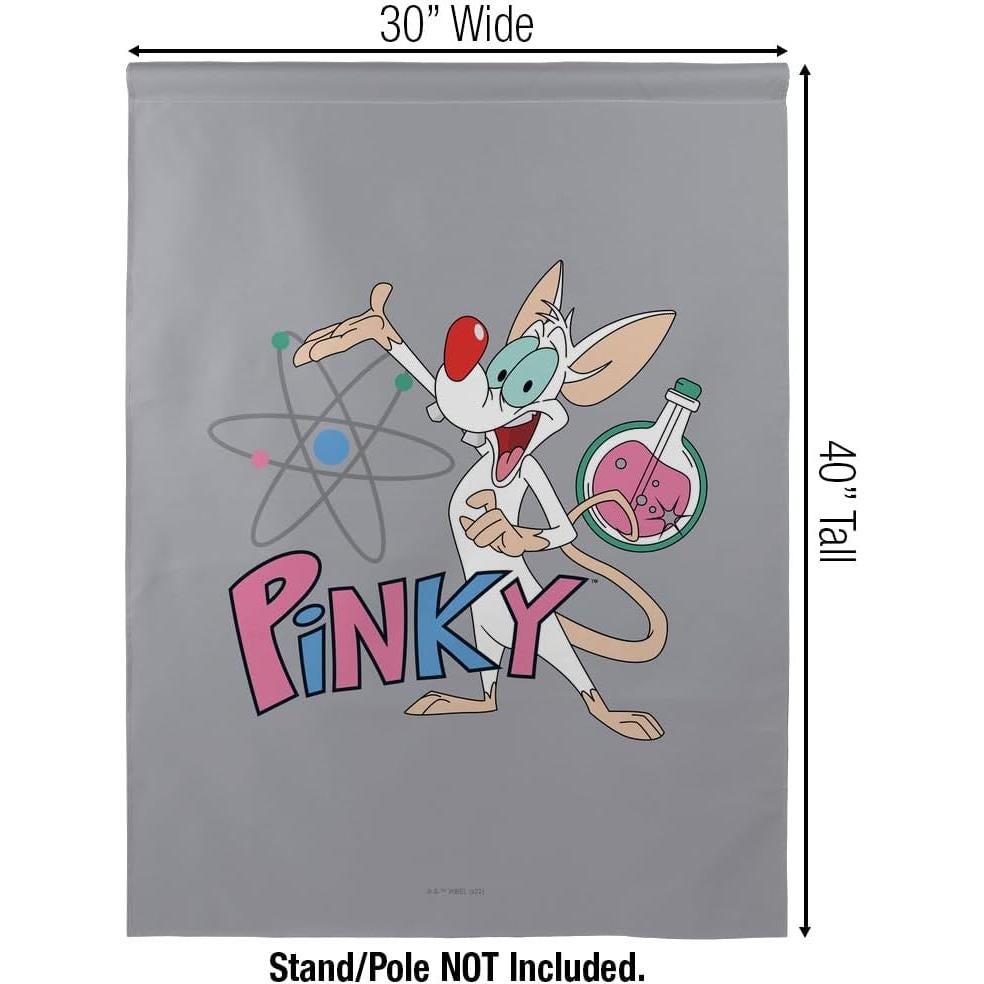 Bandera Doble Cara Pinky y el Cerebro 76x102 cm Poliéster