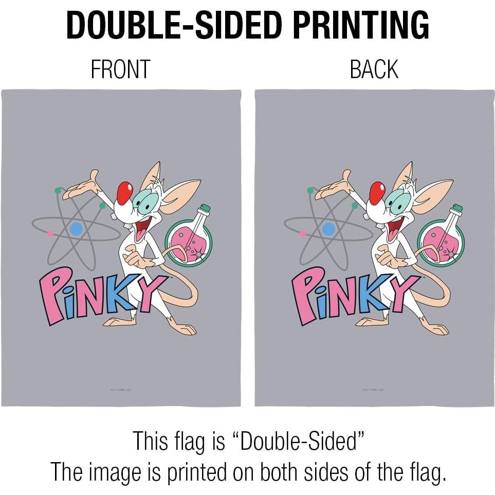 Bandera Doble Cara Pinky y el Cerebro 76x102 cm Poliéster