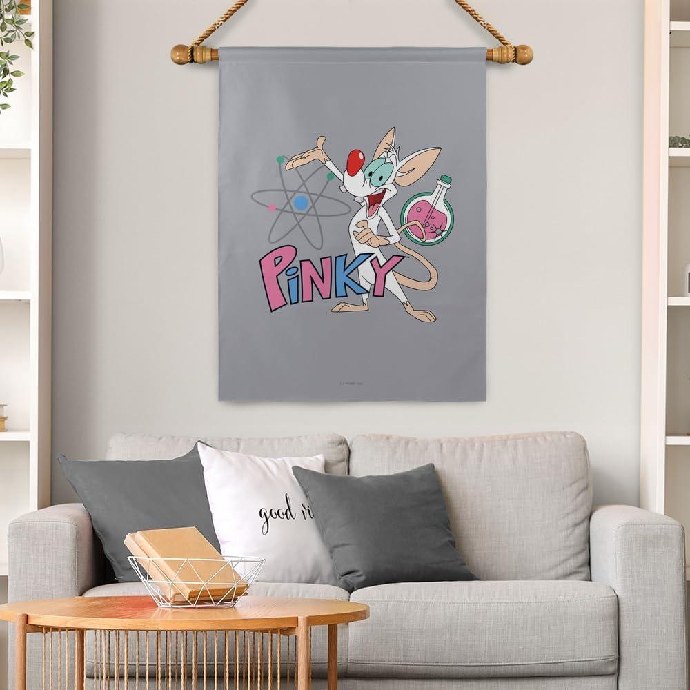 Bandera Doble Cara Pinky y el Cerebro 76x102 cm Poliéster