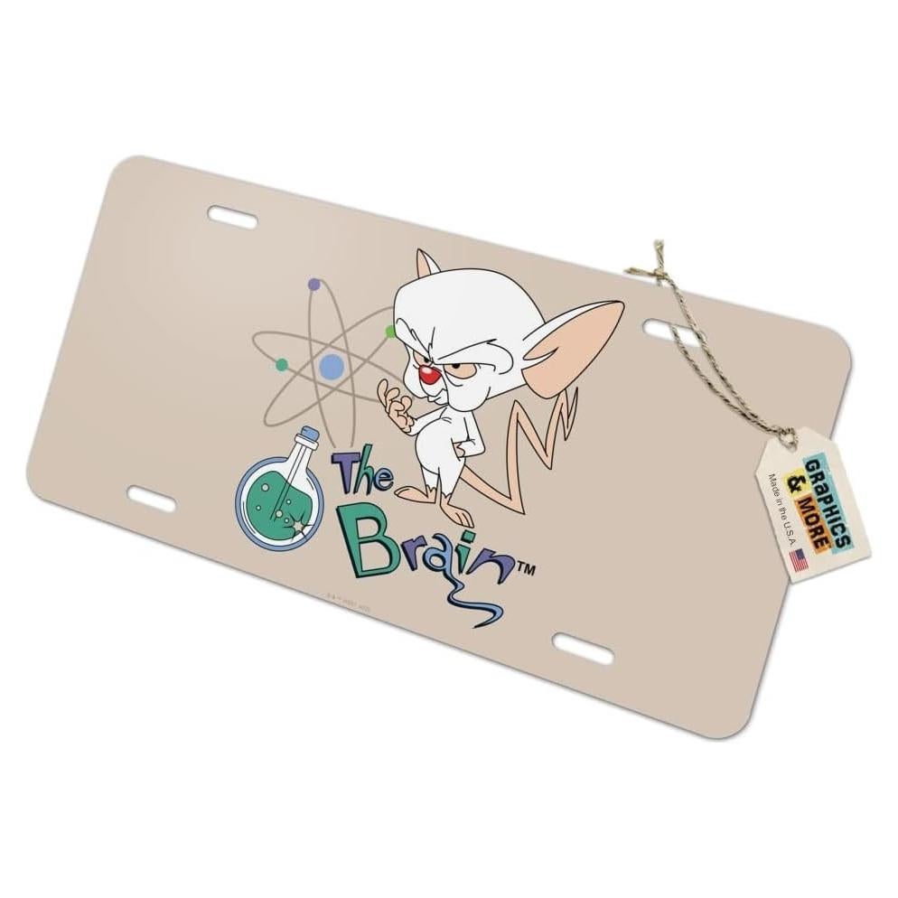 Placa de Licencia de Metal Pinky y El Cerebro - Graphics & More