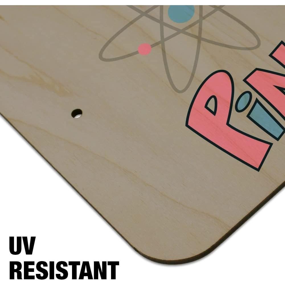 Señal de Oficina Pinky y el Cerebro - Madera 22.9x15.3cm