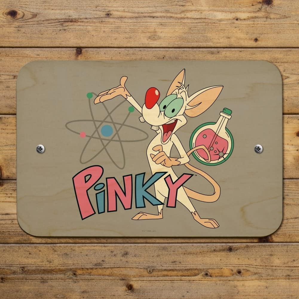 Señal de Oficina Pinky y el Cerebro - Madera 22.9x15.3cm