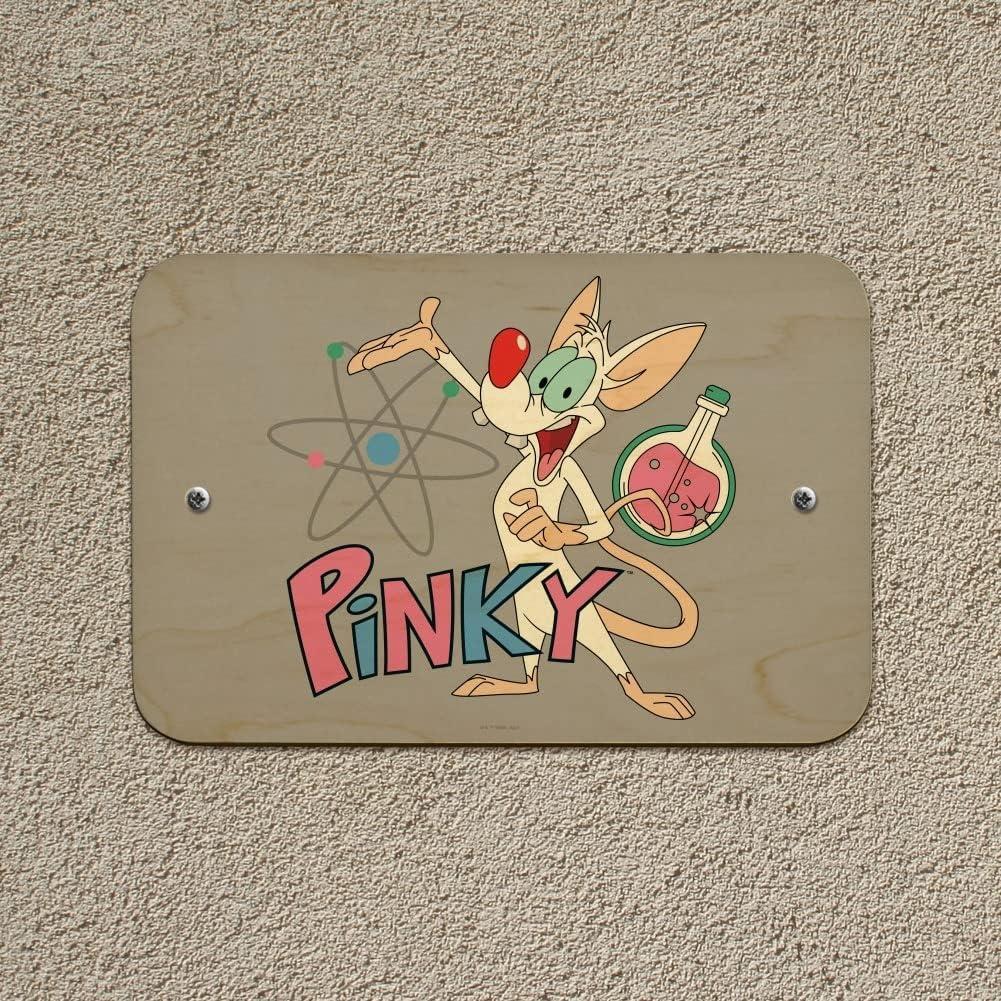 Señal de Oficina Pinky y el Cerebro - Madera 22.9x15.3cm