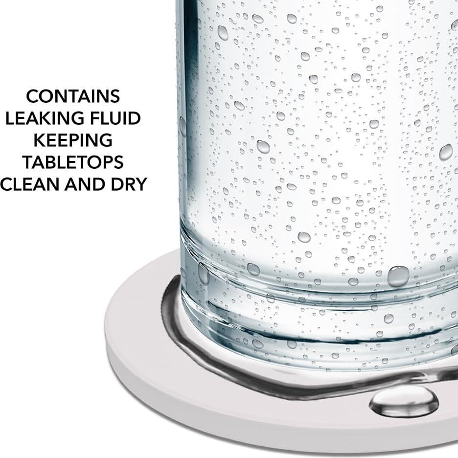 Set de 2 Posavasos Redondos Cerámica Pinky y Cerebro 9.9 cm