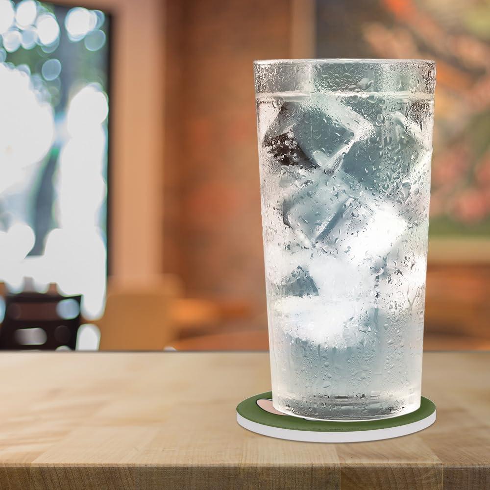 Set de 2 Posavasos Redondos Cerámica Pinky y Cerebro 9.9 cm