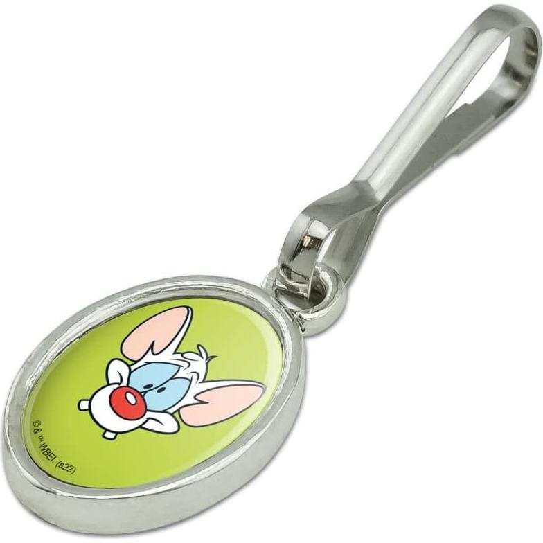 Colgante Ovalado Antiguo Pinky y el Cerebro para Cremalleras