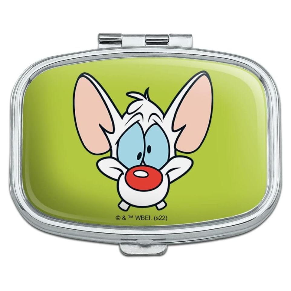 Caja de Pastillas Pinky y El Cerebro - Metal Cromado 5.6x4.1cm