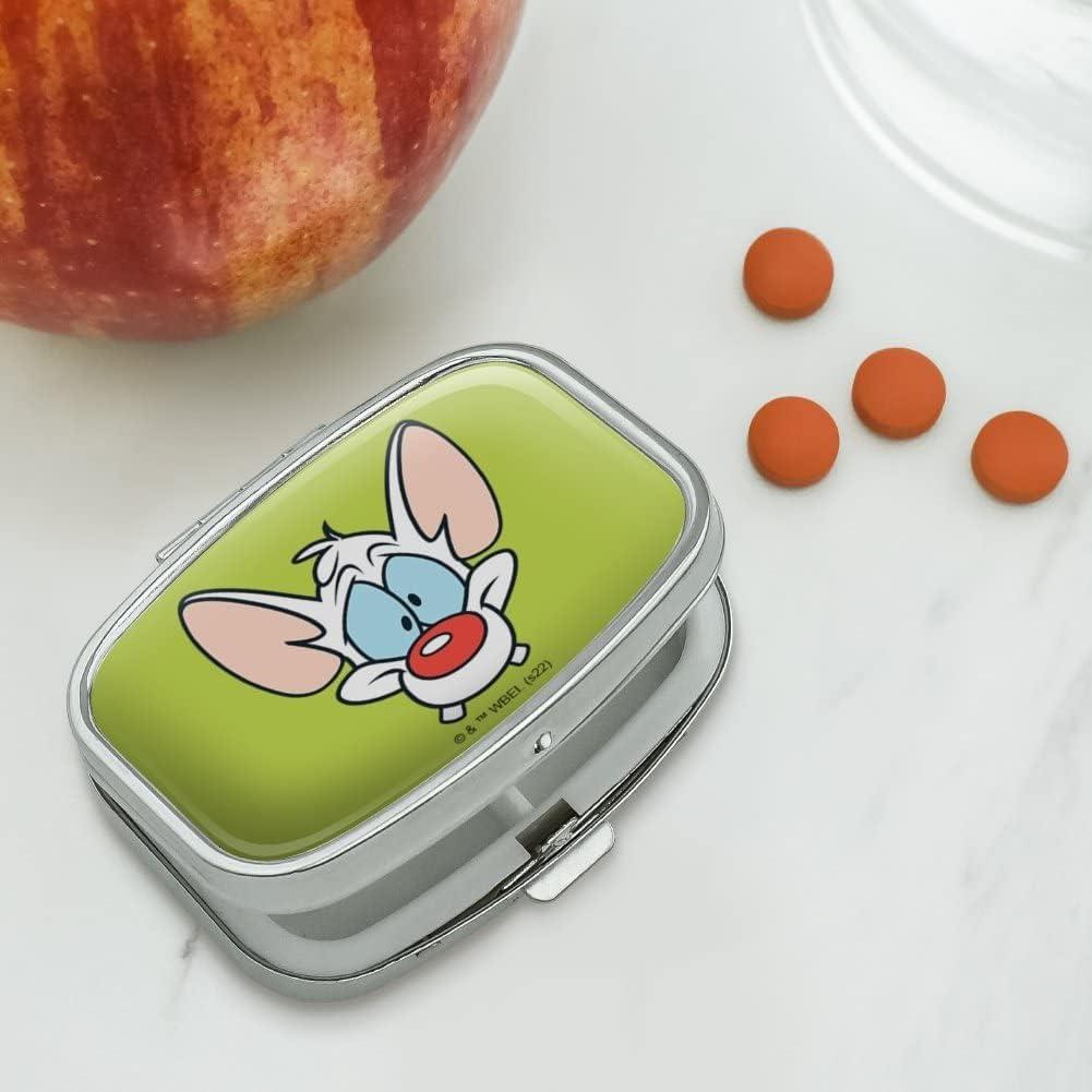 Caja de Pastillas Pinky y El Cerebro - Metal Cromado 5.6x4.1cm