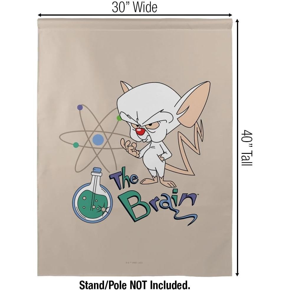 Bandera Doble Cara Pinky y El Cerebro 76x102 cm Poliester
