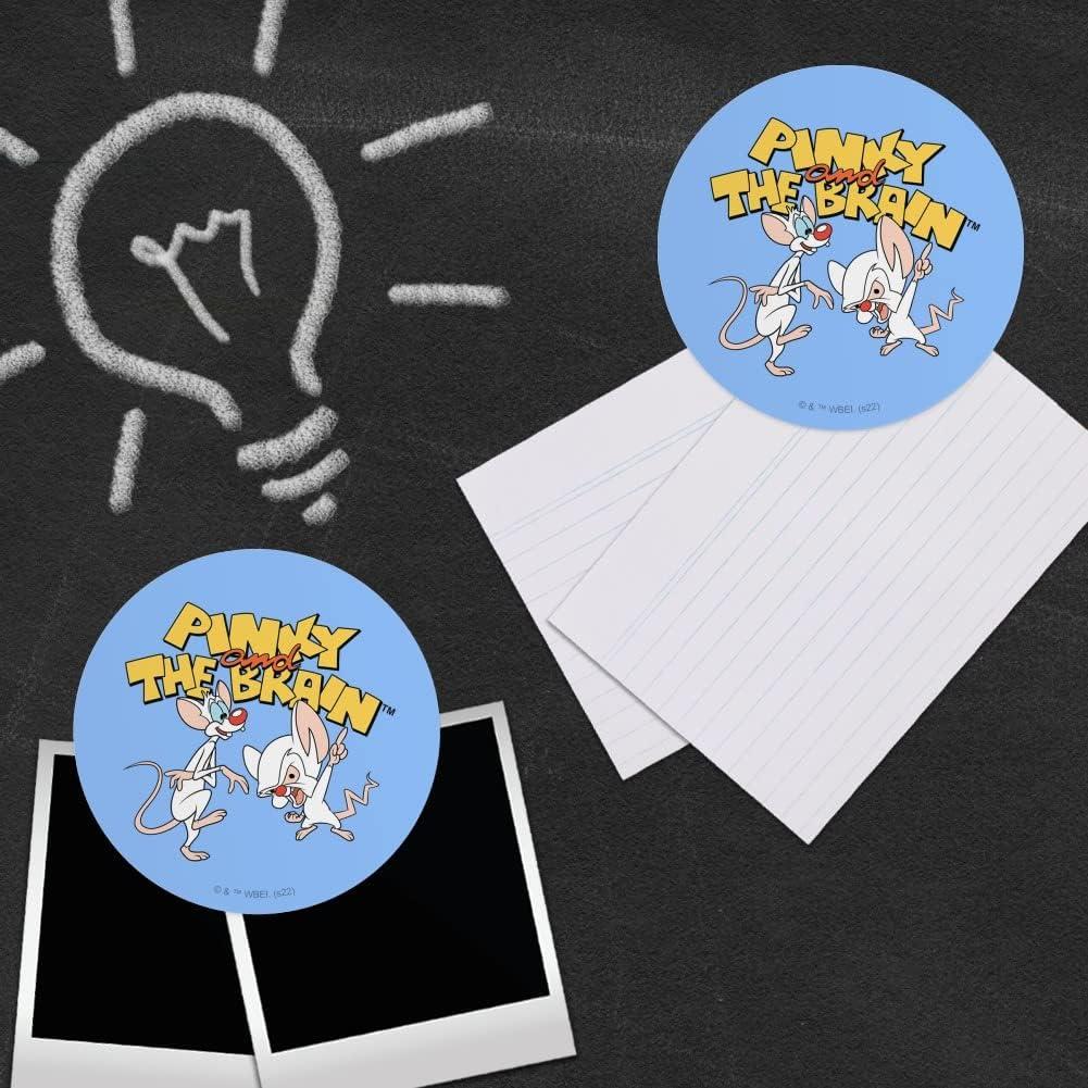 Conjunto de 4 Imanes de Vinilo Pinky y el Cerebro 6.4cm