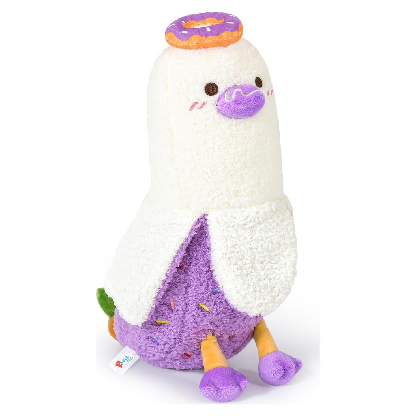 Almohada de Pluche Pato Plátano Donut PEACH CAT 50 cm Púrpura