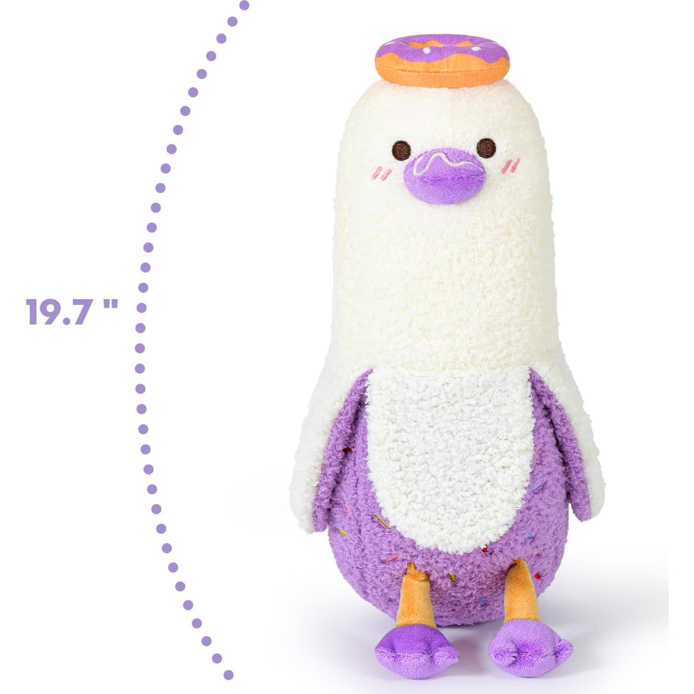 Almohada de Pluche Pato Plátano Donut PEACH CAT 50 cm Púrpura