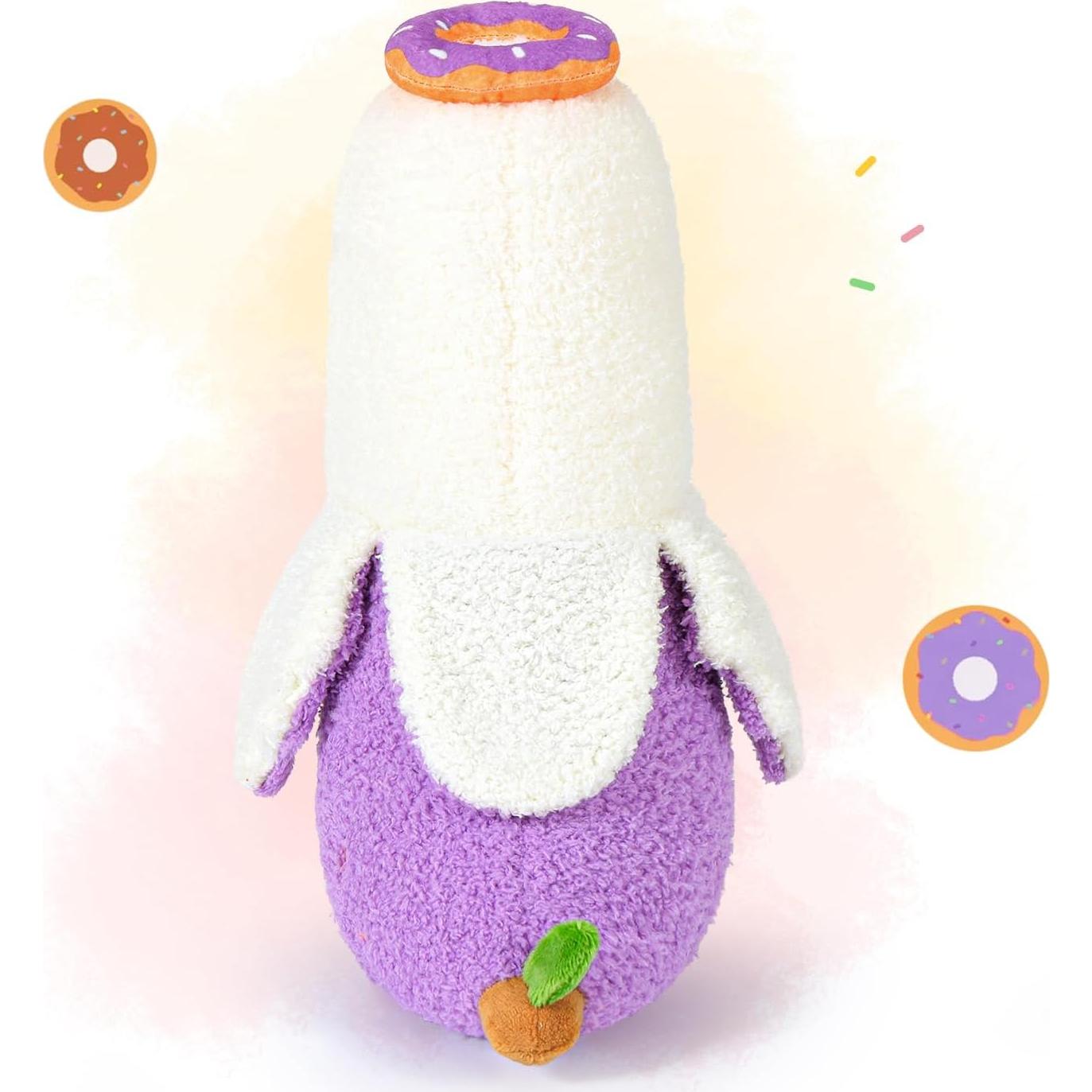Almohada de Pluche Pato Plátano Donut PEACH CAT 50 cm Púrpura