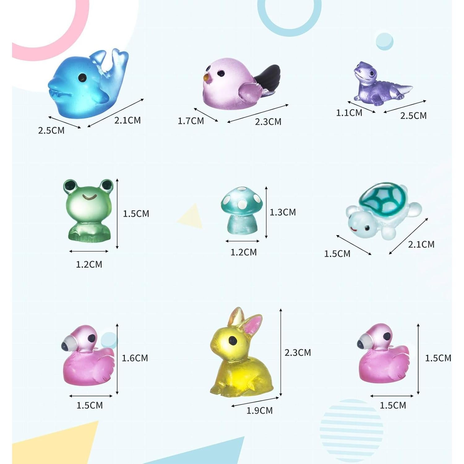 200 Piezas Animales Luminiscentes YOUHORYA para Decoración