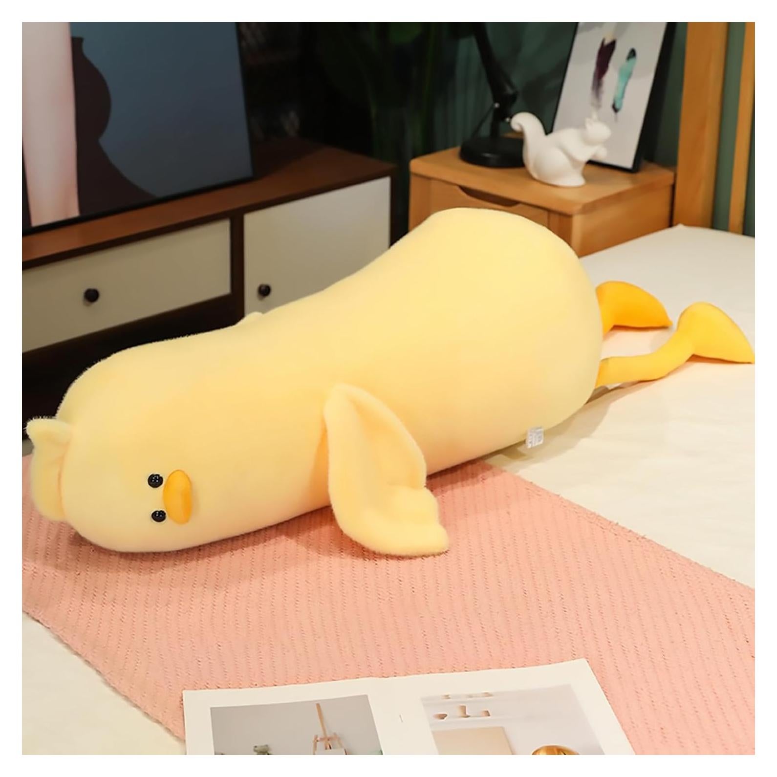 Almohada de Pato Largo de Peluche PEACH CAT 81.5 cm Amarillo