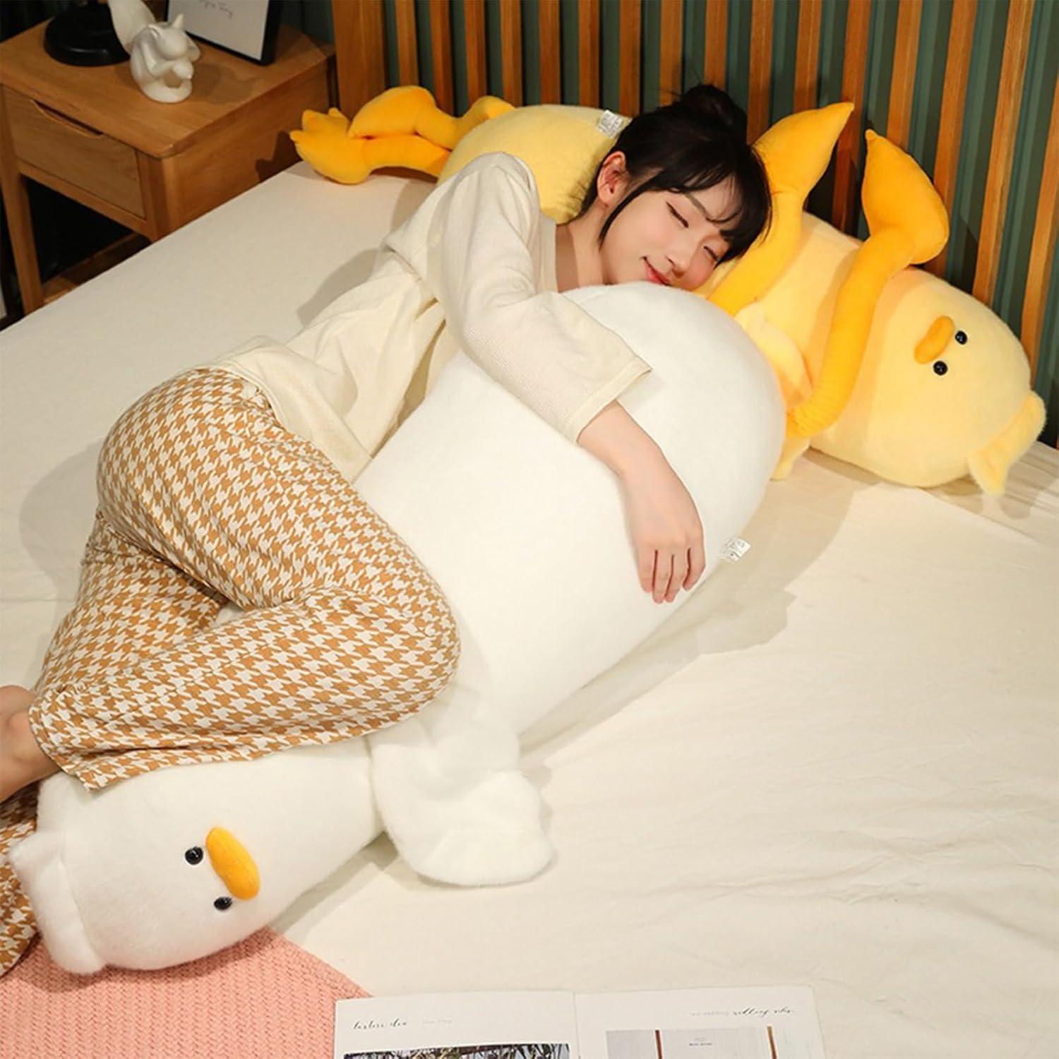 Almohada de Pato Largo de Peluche PEACH CAT 81.5 cm Amarillo