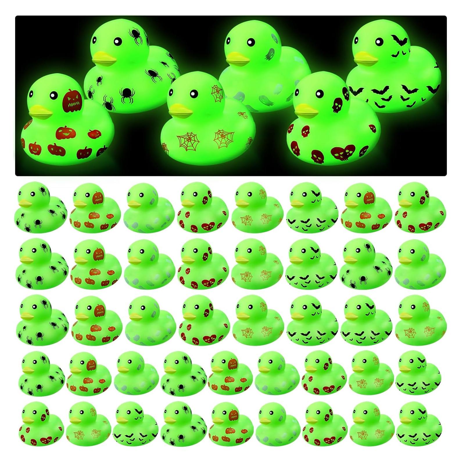Patos de Goma Halloween Jenaai 24 Pcs Brillantes 5.5 cm