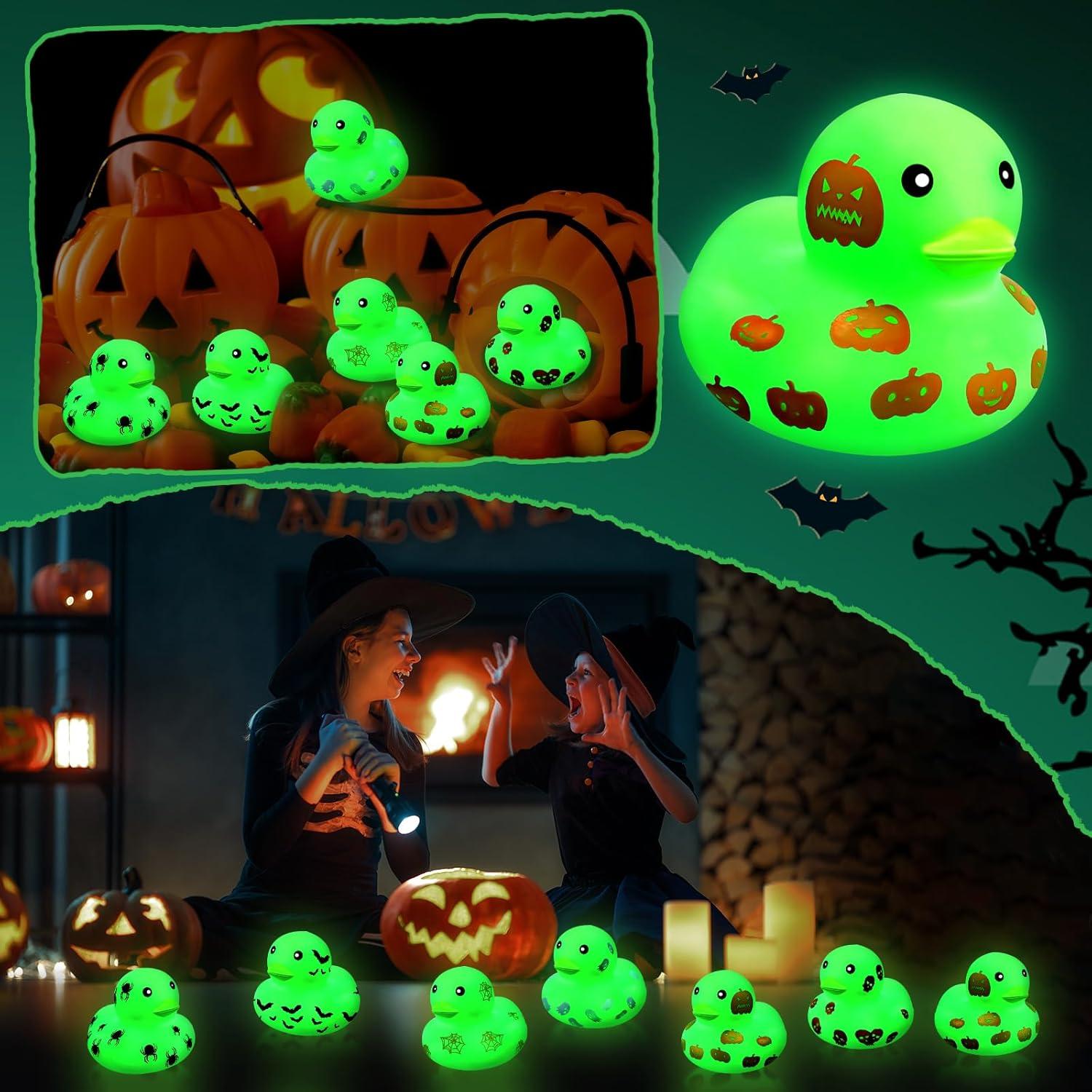 Patos de Goma Halloween Jenaai 24 Pcs Brillantes 5.5 cm