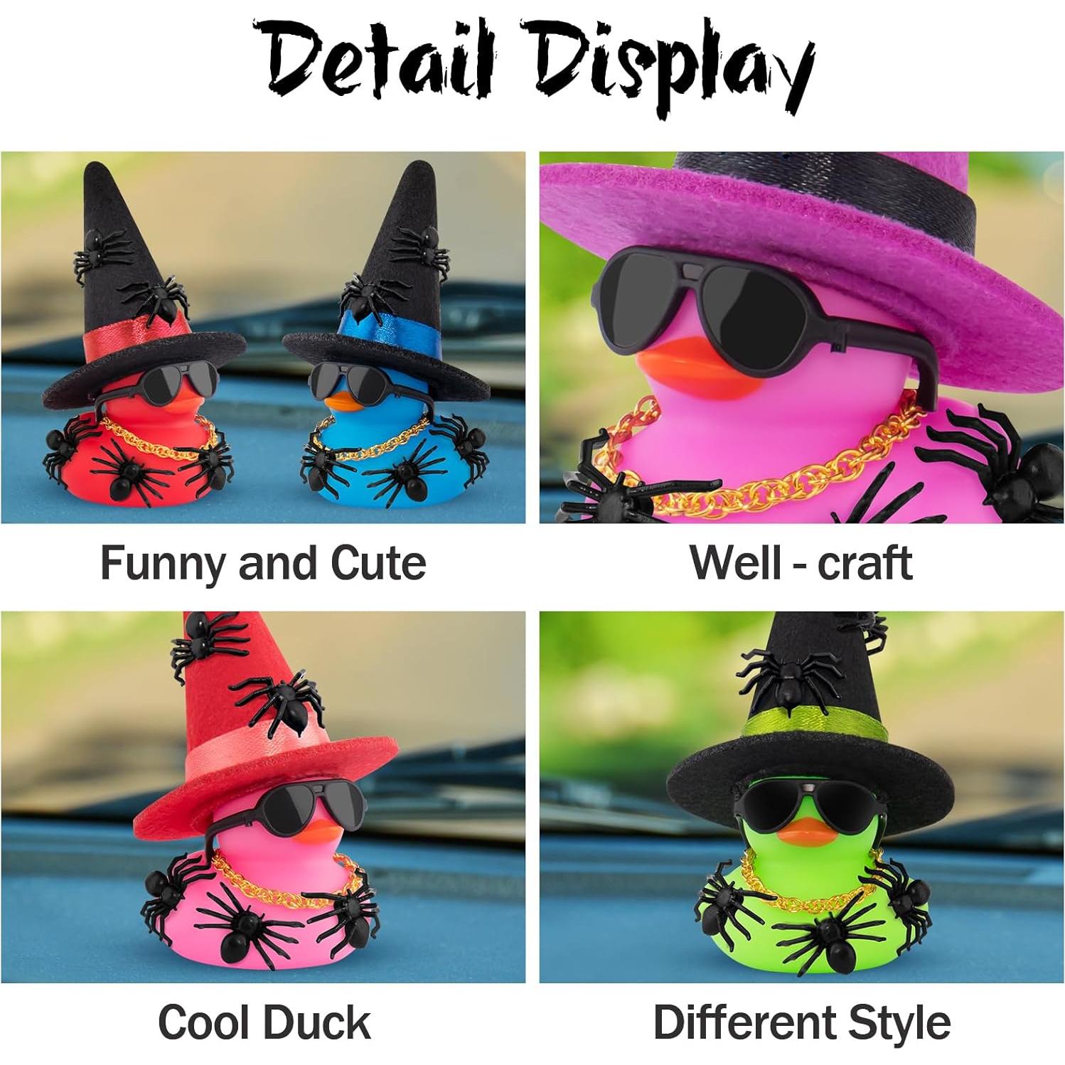 Pato de Goma Halloween Mini wonuu con Sombrero y Accesorios