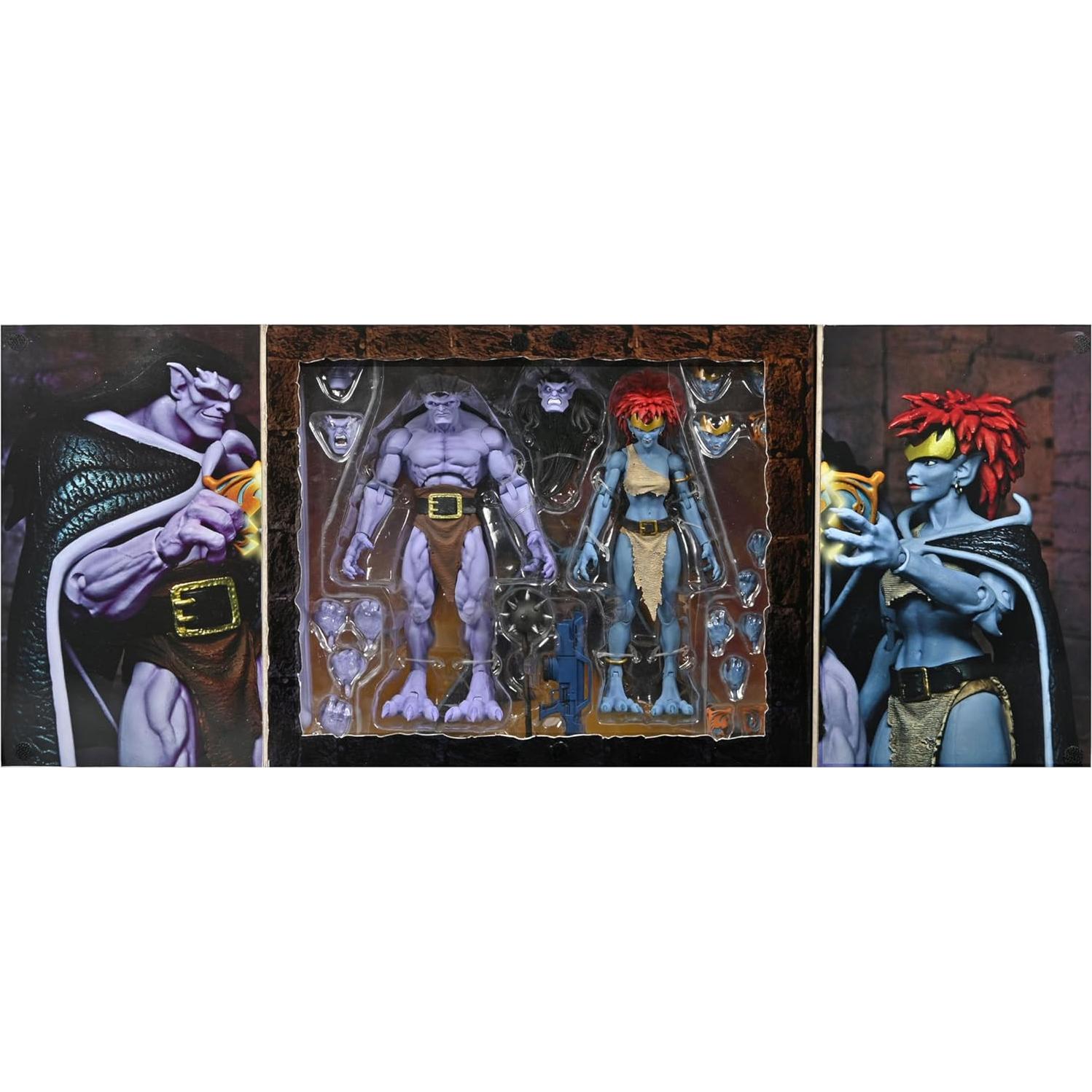 NECA Gárgolas 2-Pack Figuras de Acción Goliath y Demona 17.78 cm