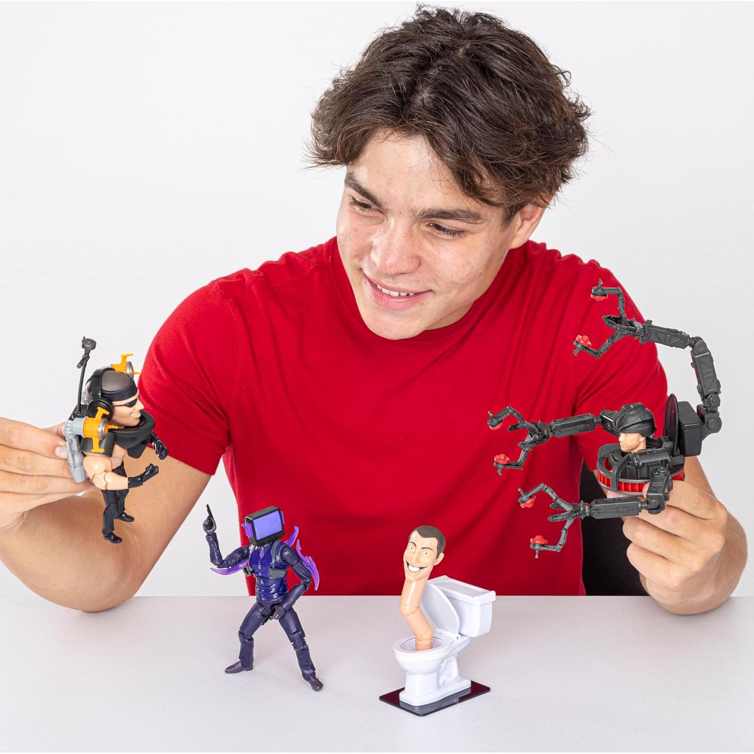 Figura Deluxe Skibidi Toilet Bonkers Toys 15.24 cm Coleccionable