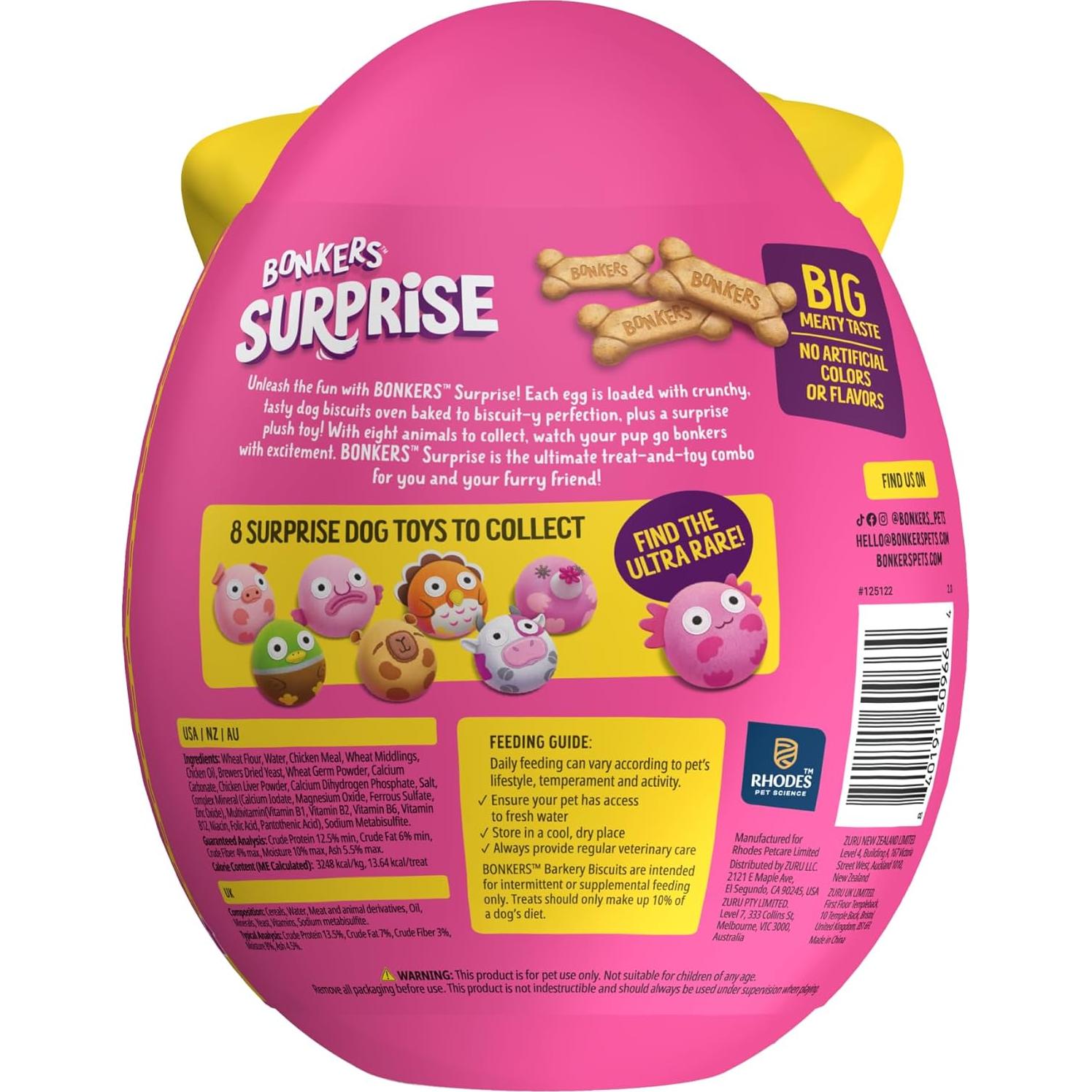 Galletas para Perros Bonkers Sorpresa con Juguete 100g