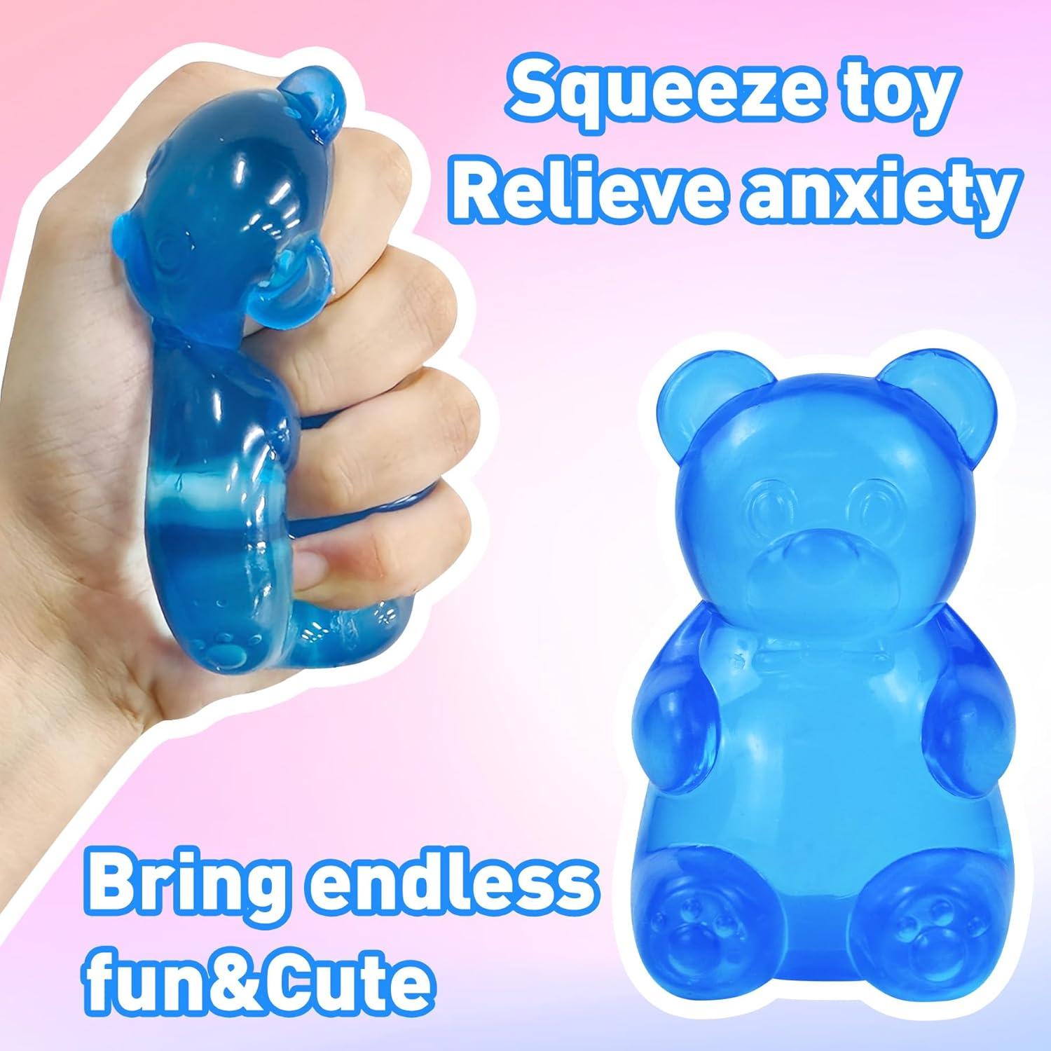 Juguete de Estrés Oso Squishy Taba Azul 8cm Alivio Ansiedad