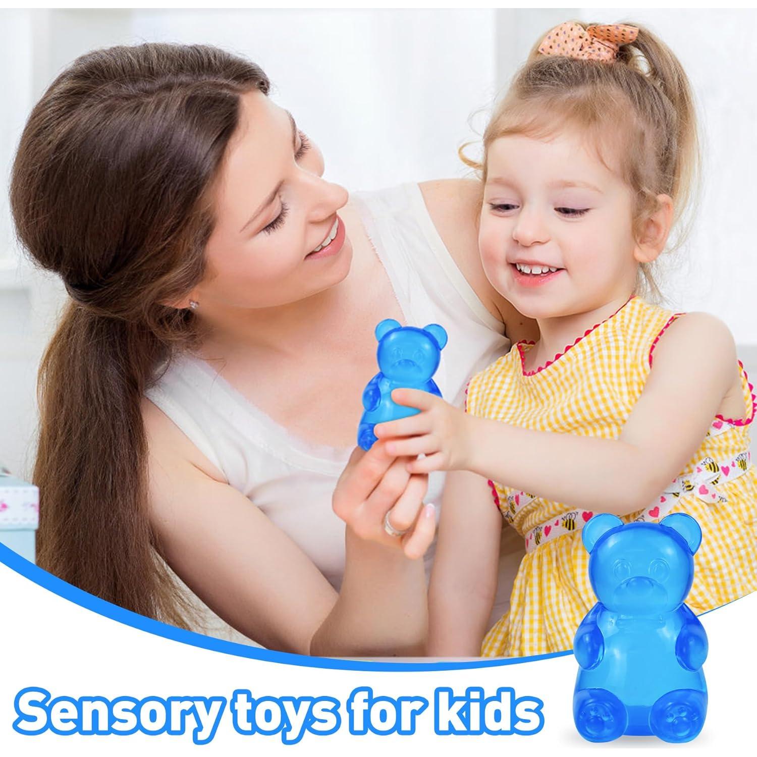 Juguete de Estrés Oso Squishy Taba Azul 8cm Alivio Ansiedad