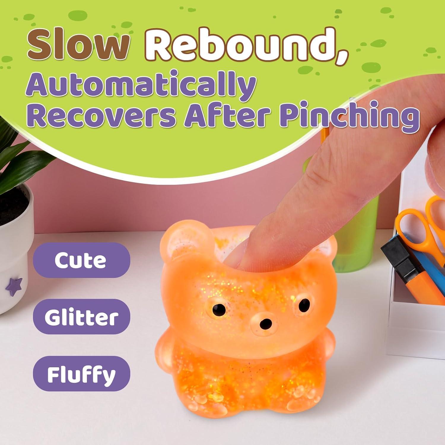 12 Pelotas Antiestrés Squishy VESPRO Oso Colorido 10.97 cm