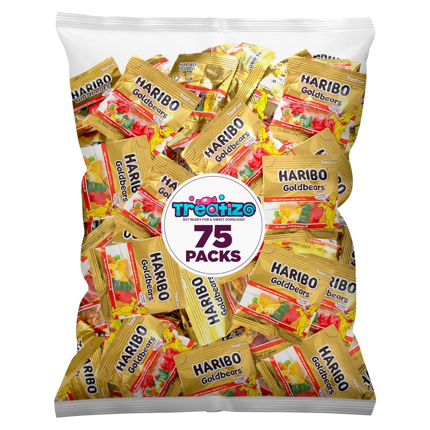 Oso de goma Goldbears Haribo 75 unidades 11.34 g sabores surtidos