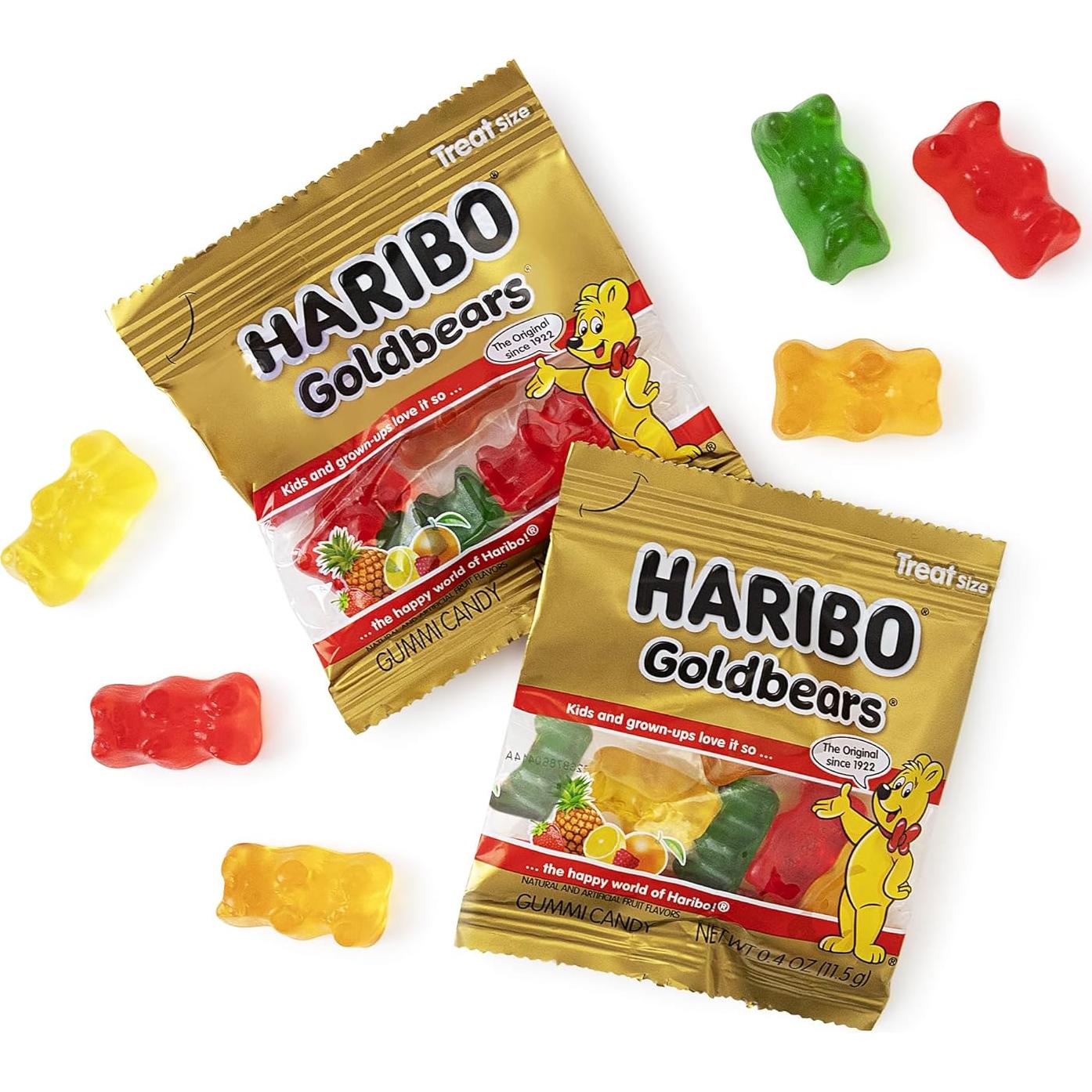 Oso de goma Goldbears Haribo 75 unidades 11.34 g sabores surtidos