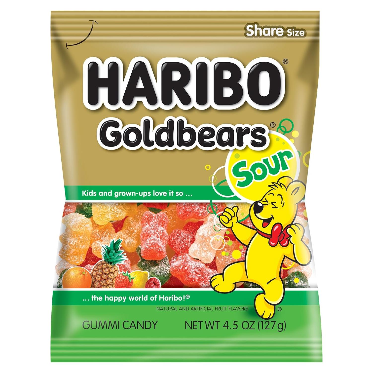 Gominolas HARIBO Oso de Oro Ácido 127.6g Paquete de 12