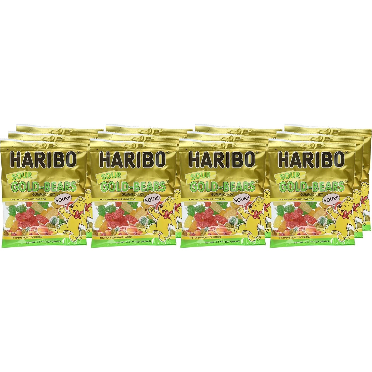 Gominolas HARIBO Oso de Oro Ácido 127.6g Paquete de 12