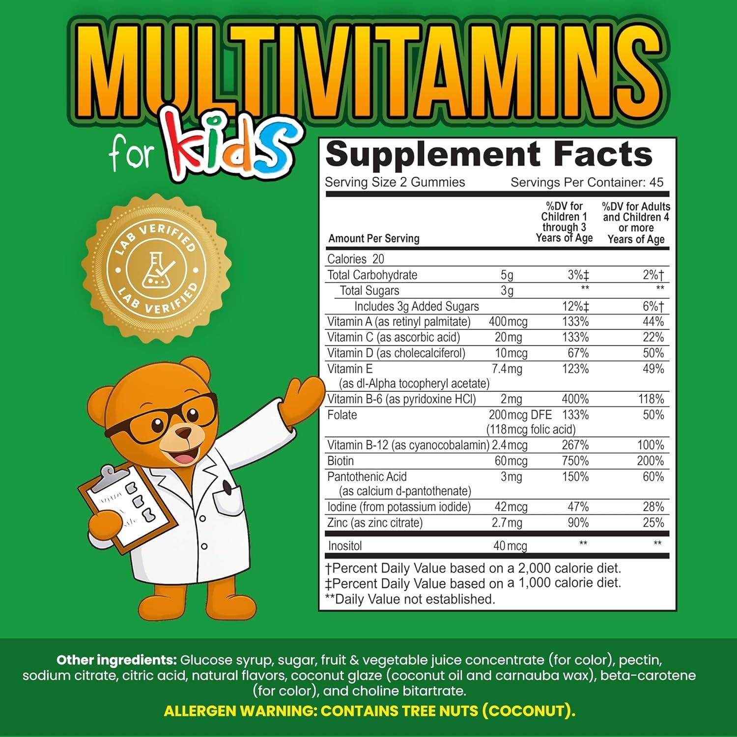 Multivitamina Gominolas Nommy Bears 11 Esenciales 226g